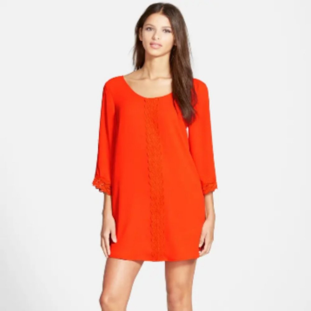 ASTR the Label Lace Trim Shift Dress